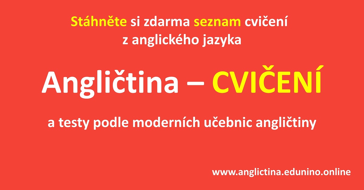Seznam cvičení | Angličtina EDUnino